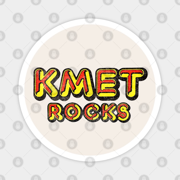 KMET Rocks, LA / 80s Progressive Rock Radio Station Magnet by CultOfRomance